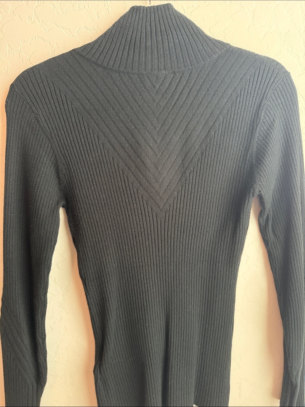 Varley Demi 2.0 Half-Zip Ribbed Knit Top Sweater - Black - Picture 8 of 9